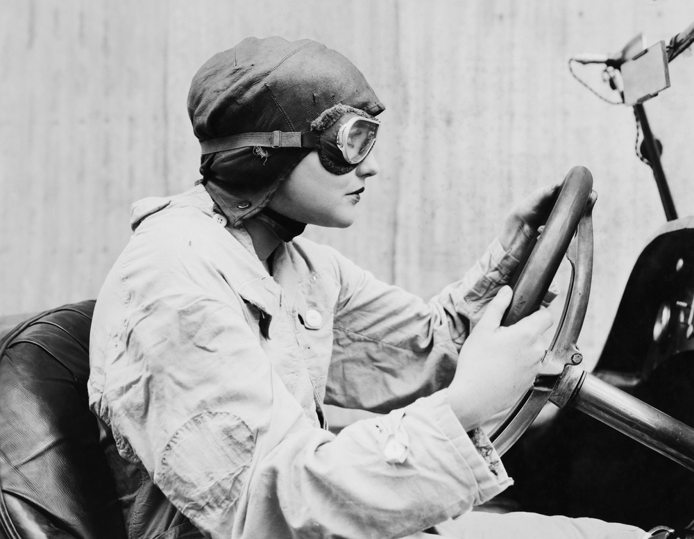 Vintage women race driver