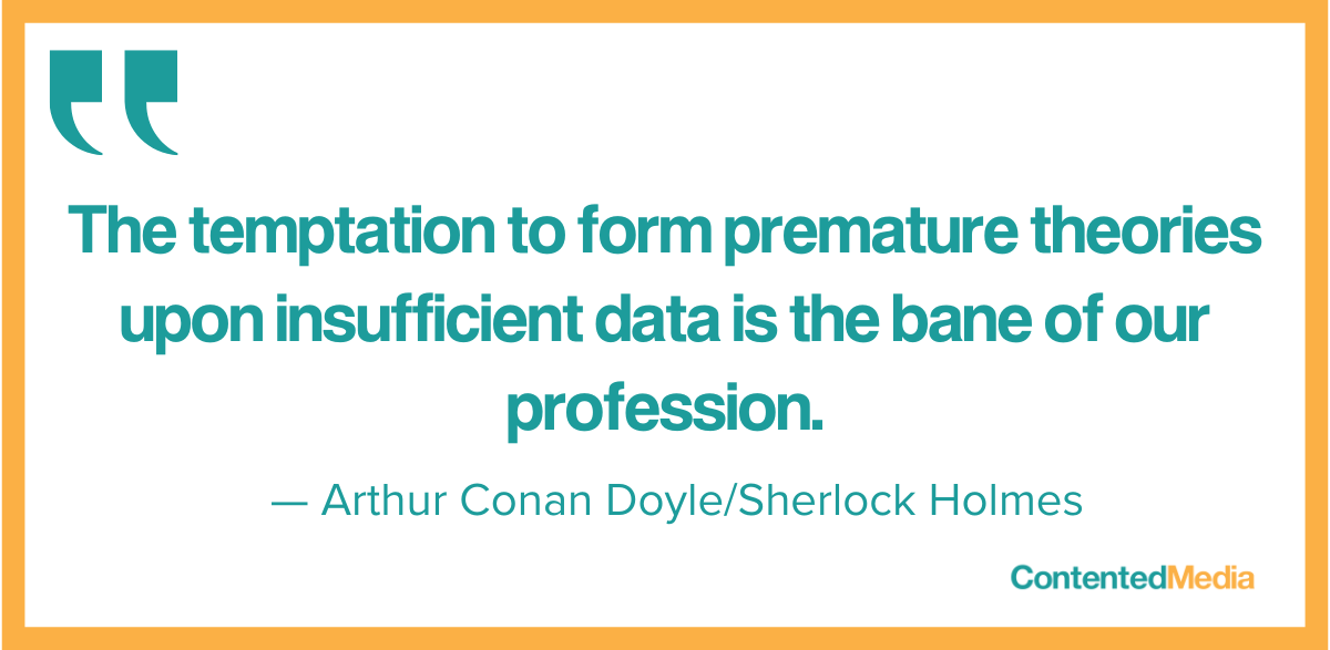 Conan Doyle Quote about Data